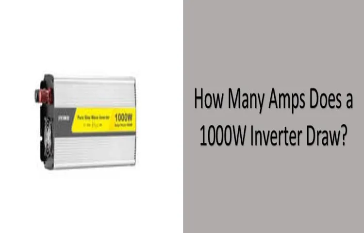 how many amps does a power inverter draw