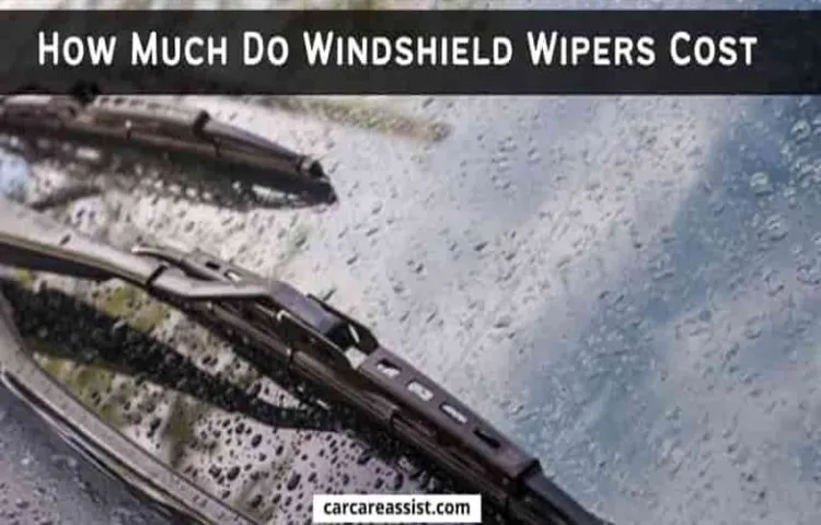 how much for windshield wipers repair