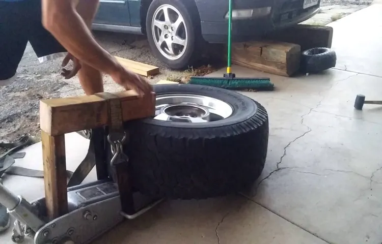 how to break down a tire