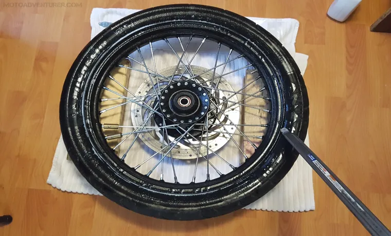 how to change a motorcycle tire with zip ties