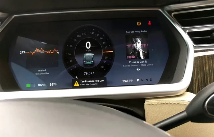 how to check tire pressure tesla