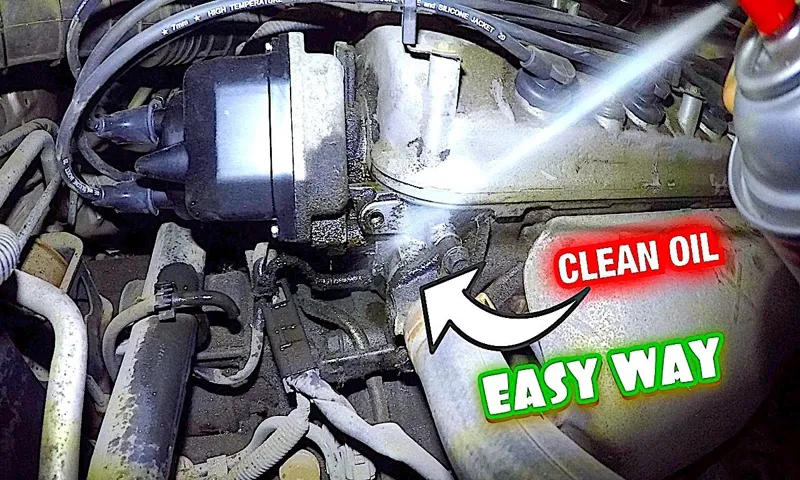 how to clean engine oil off engine