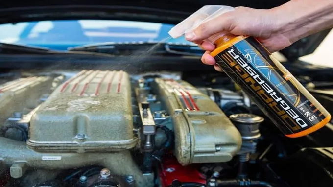 how to clean oil from engine