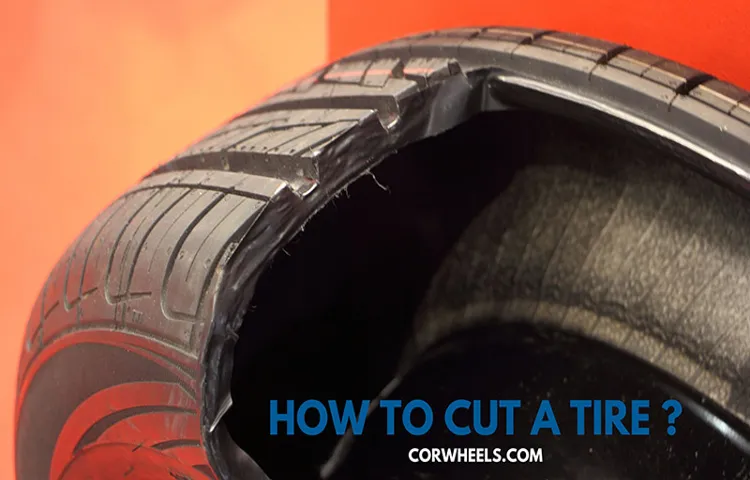 how to cut a tire in half