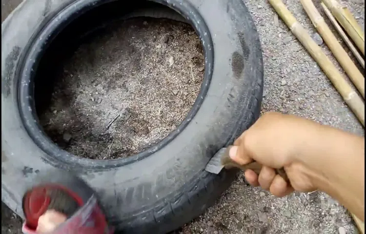 how to cut a tire in half