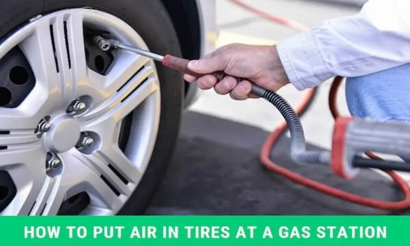 how to fill up tire with air at gas station