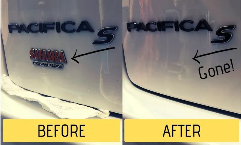 how to get dealership decal off car