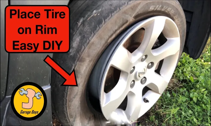 how to put a tire on a rim at home