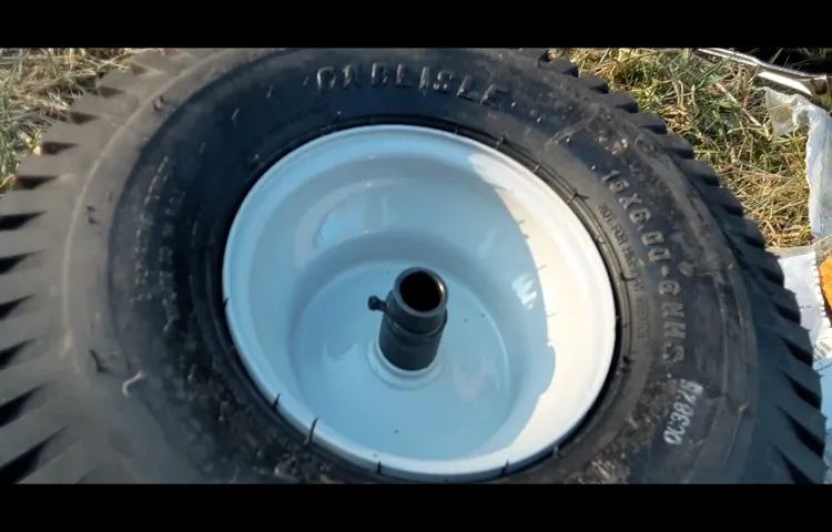 how to put tractor tire on rim