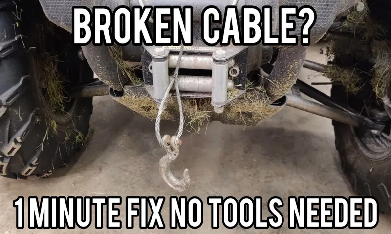 how to repair broken atv winch cable