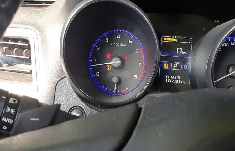 how to reset the tire pressure for subaru impreza 2020