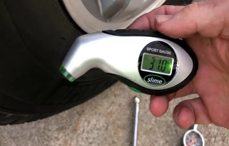 how to reset the tire pressure gauge