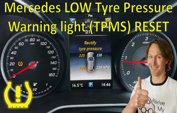 how to reset tire pressure light mercedes