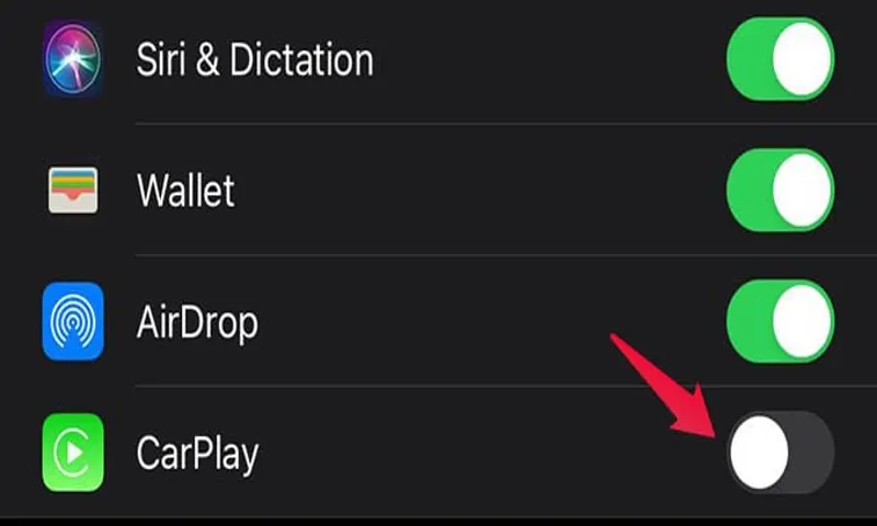how to turn off carplay iphone 13
