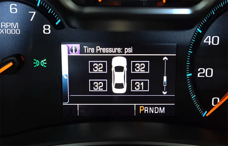 how to turn off low tire pressure light chevy impala