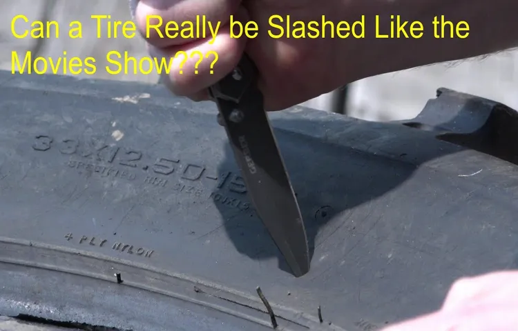 what does a stabbed tire look like