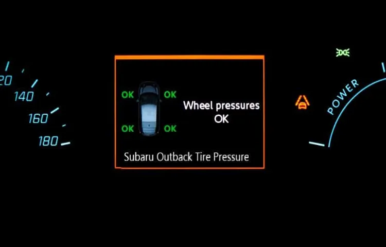 what is the correct tire pressure for a subaru outback