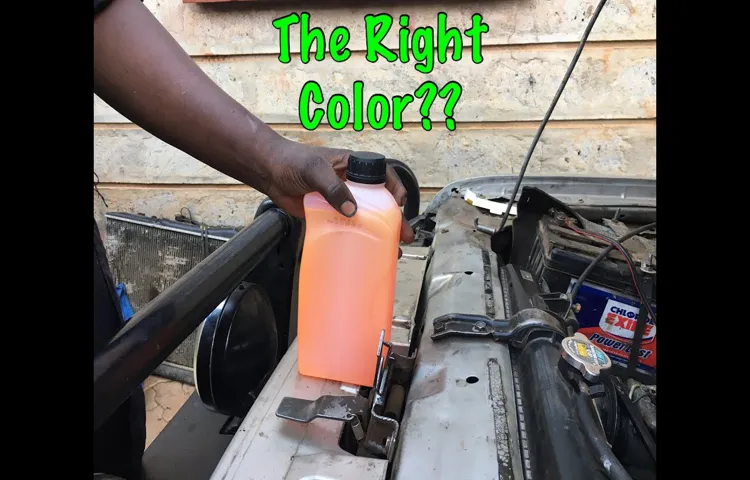 does it matter what color coolant i use