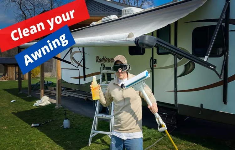 how to clean a rv awning