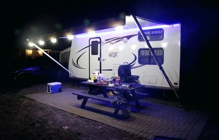 how to hang lights on rv awning