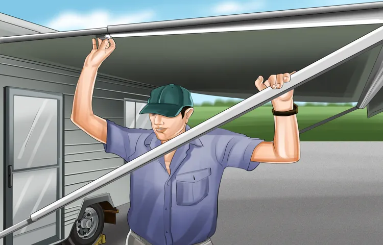 how to manually close rv awning