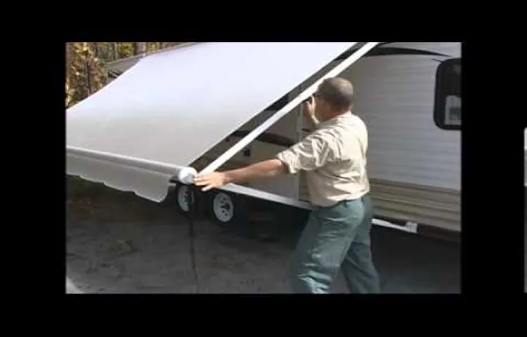 how to open awning on rv?