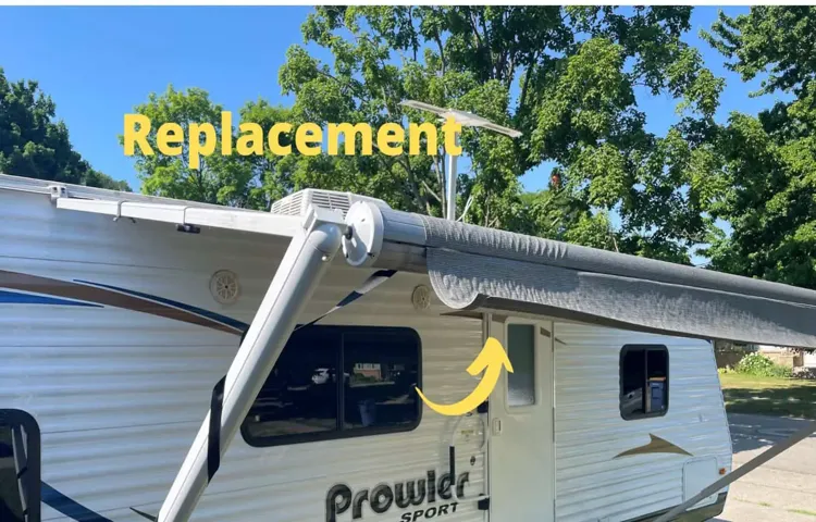 how to replace rv awning fabric on dometic electric awning