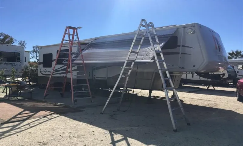 how to retension rv awning