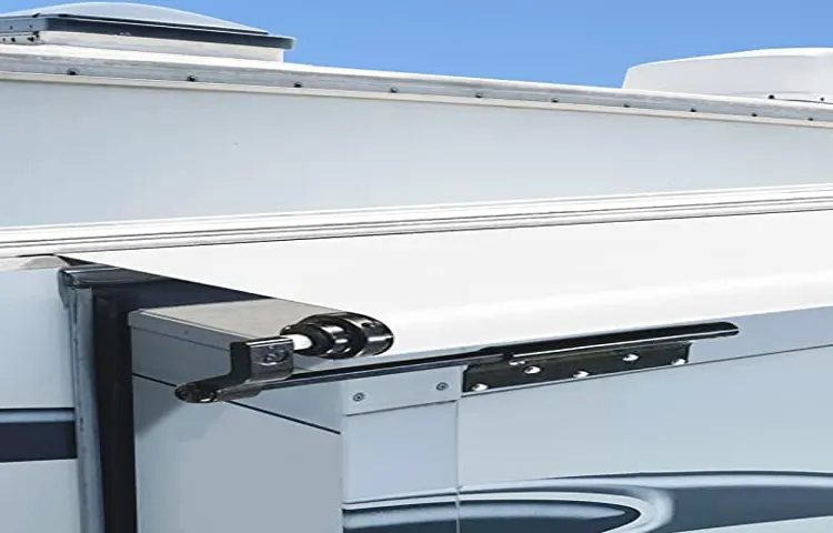 how to slide (reposition) the canvas on a rv awning