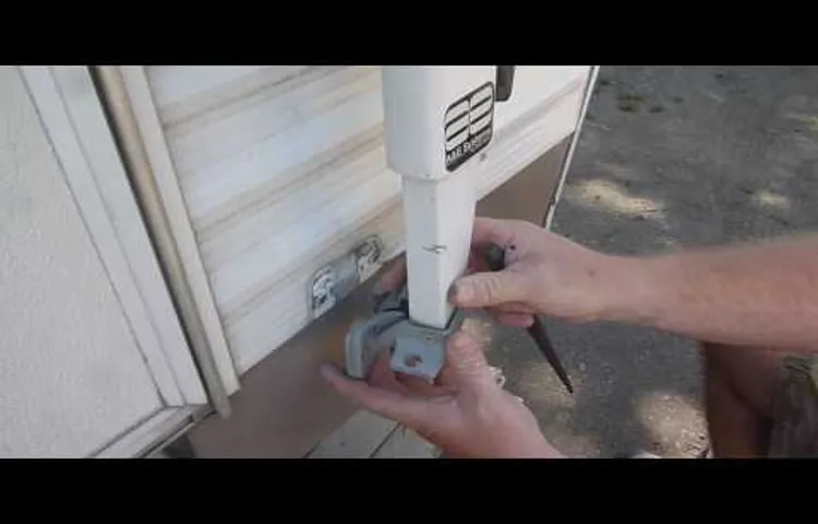 how to straighten bent rv awning