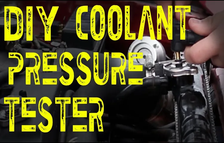 how to use a coolant pressure tester