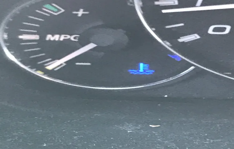 what does blue coolant light mean