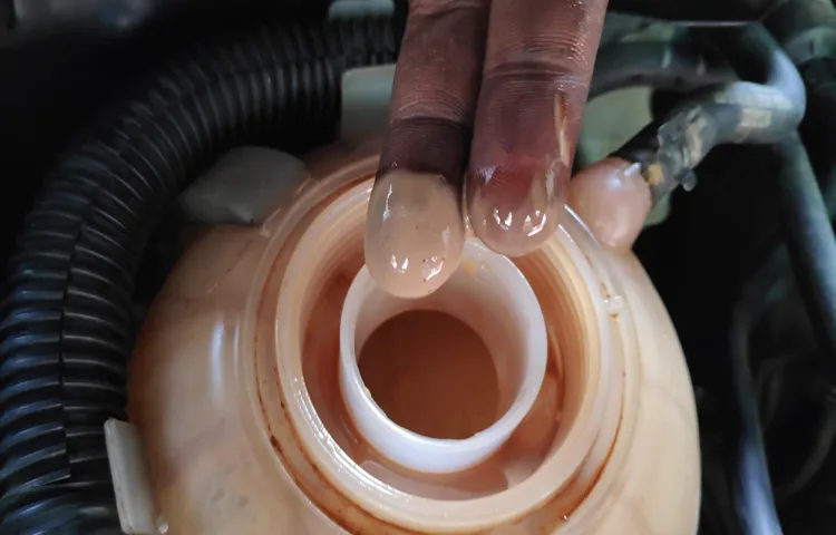 what does oil in coolant look like