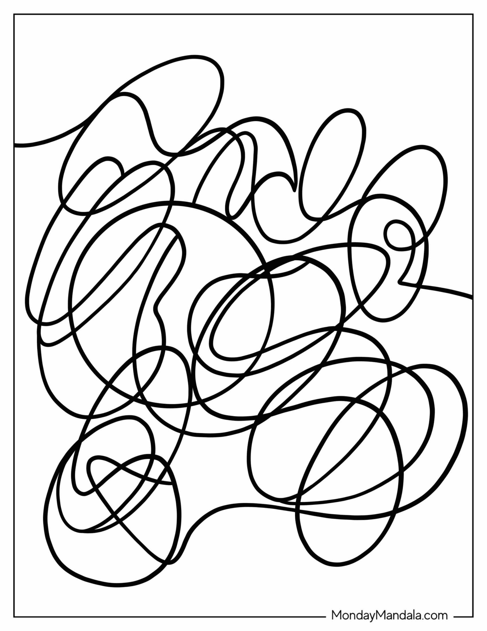 Abstract Coloring Page Doodle