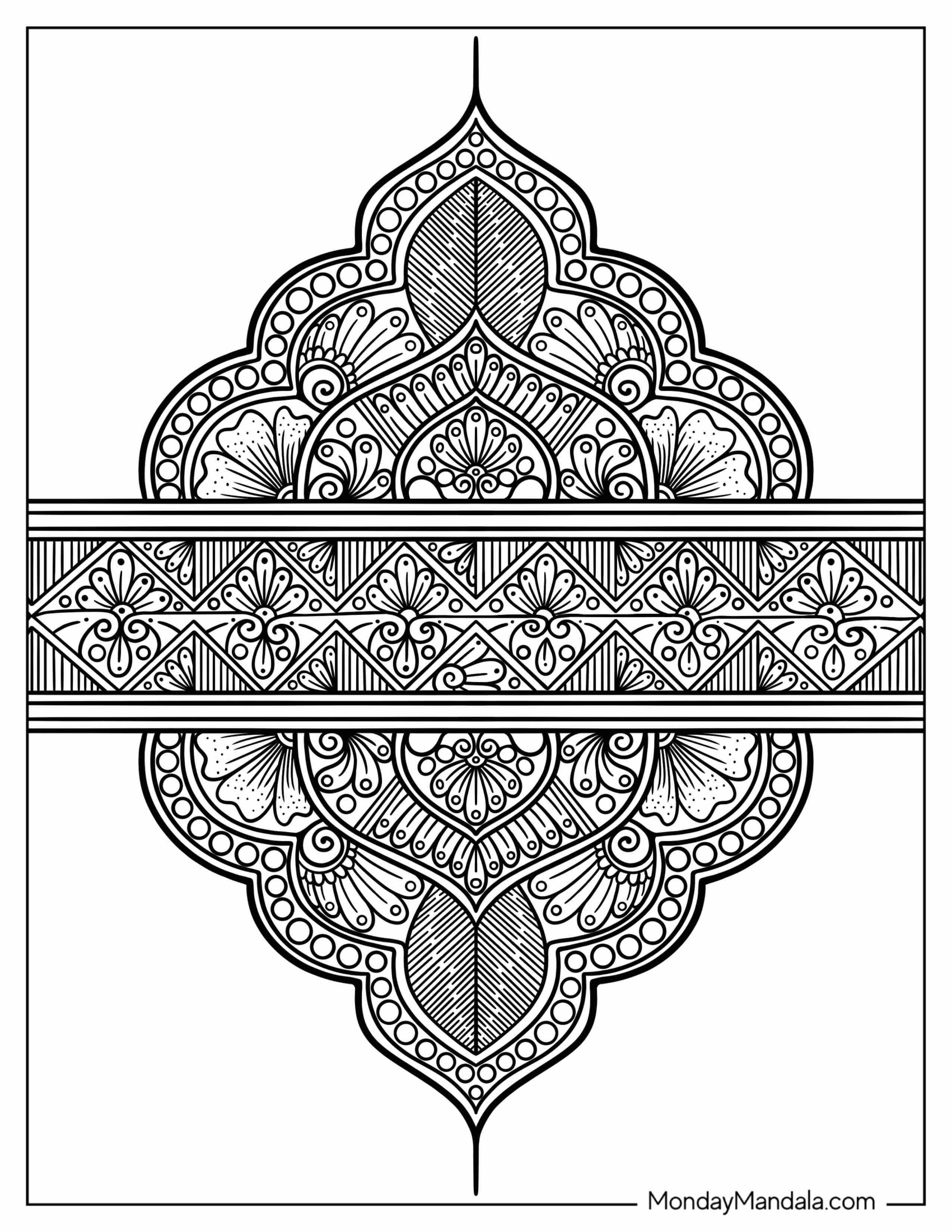 Aesthetic Zentangle To Color For Adults