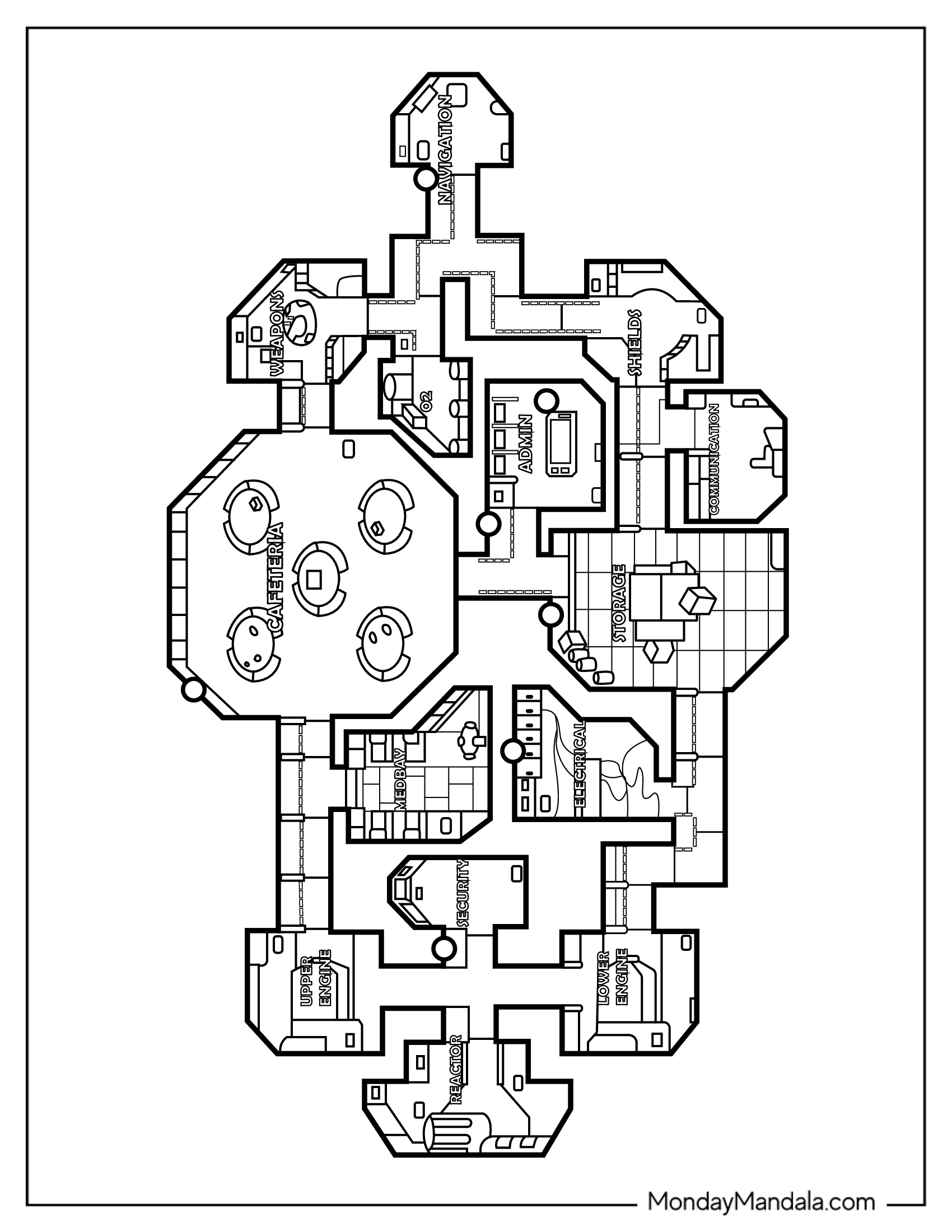 Among Us Spaceship Map