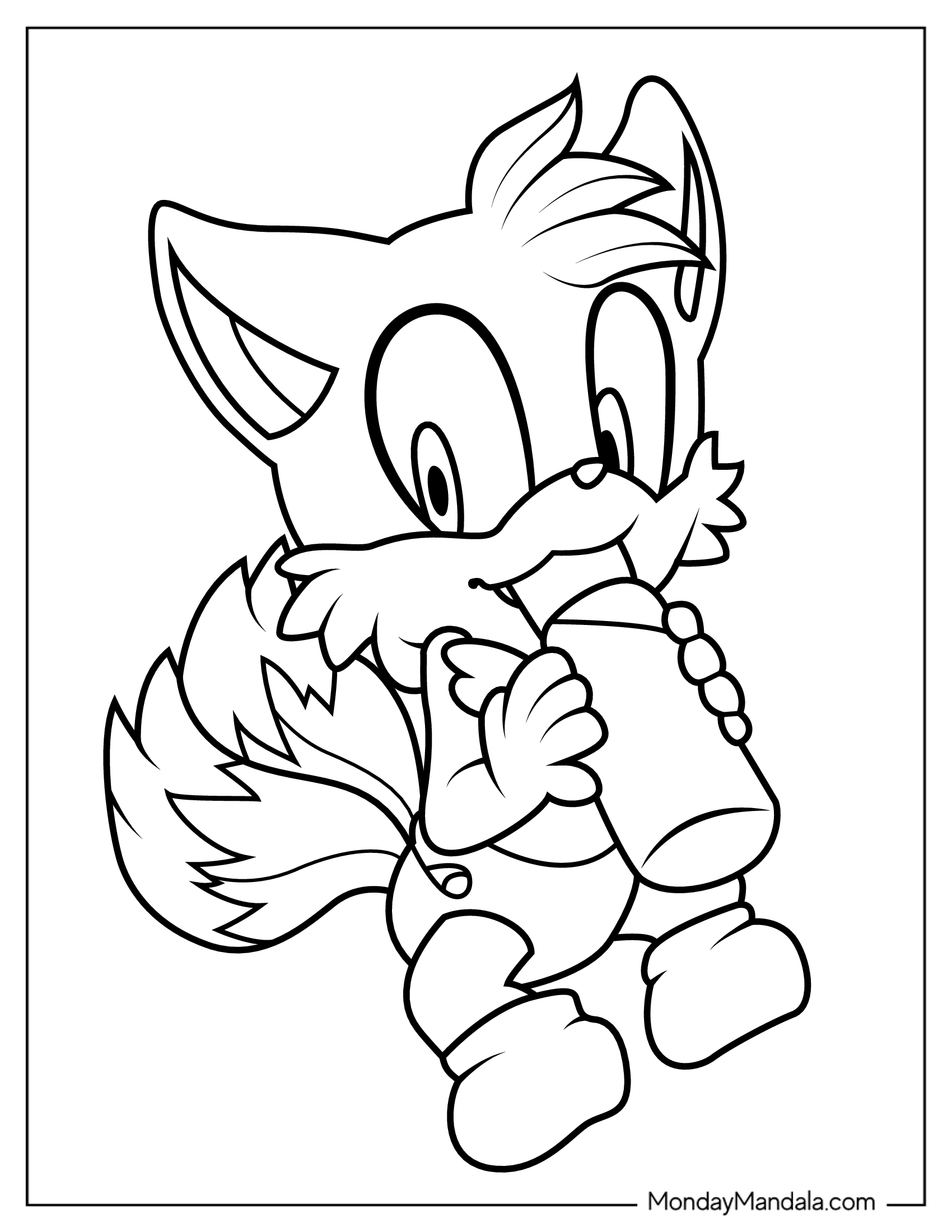 Baby Tails Coloring Page Drinking Milk