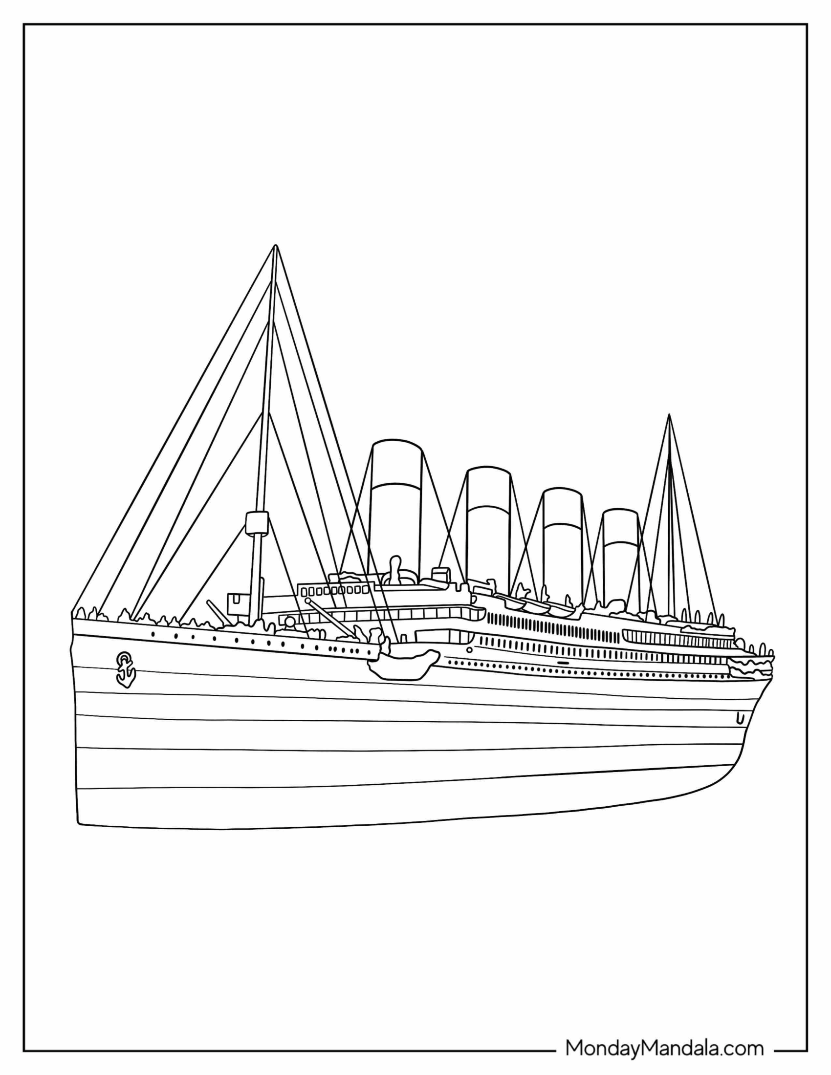 Back View Of The Titanic To Color