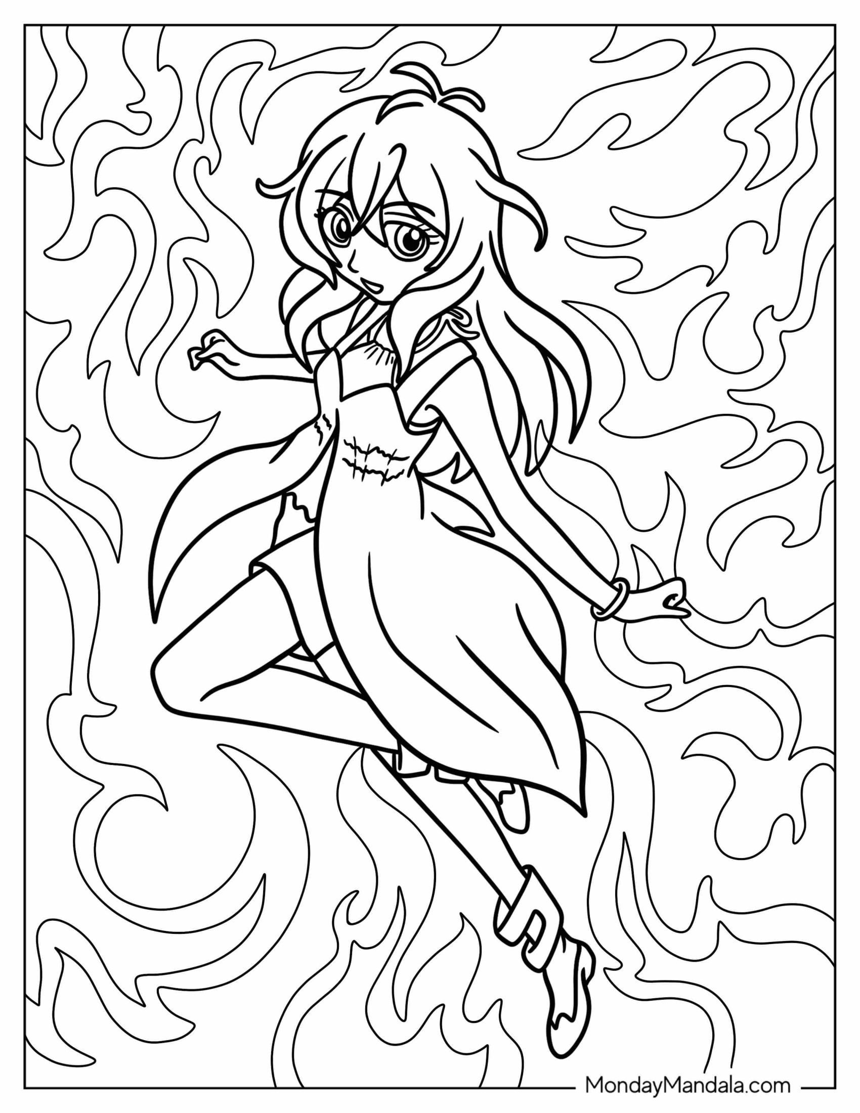 Bakugan Coloring Page Of Alice Gehabich In Cute Pose