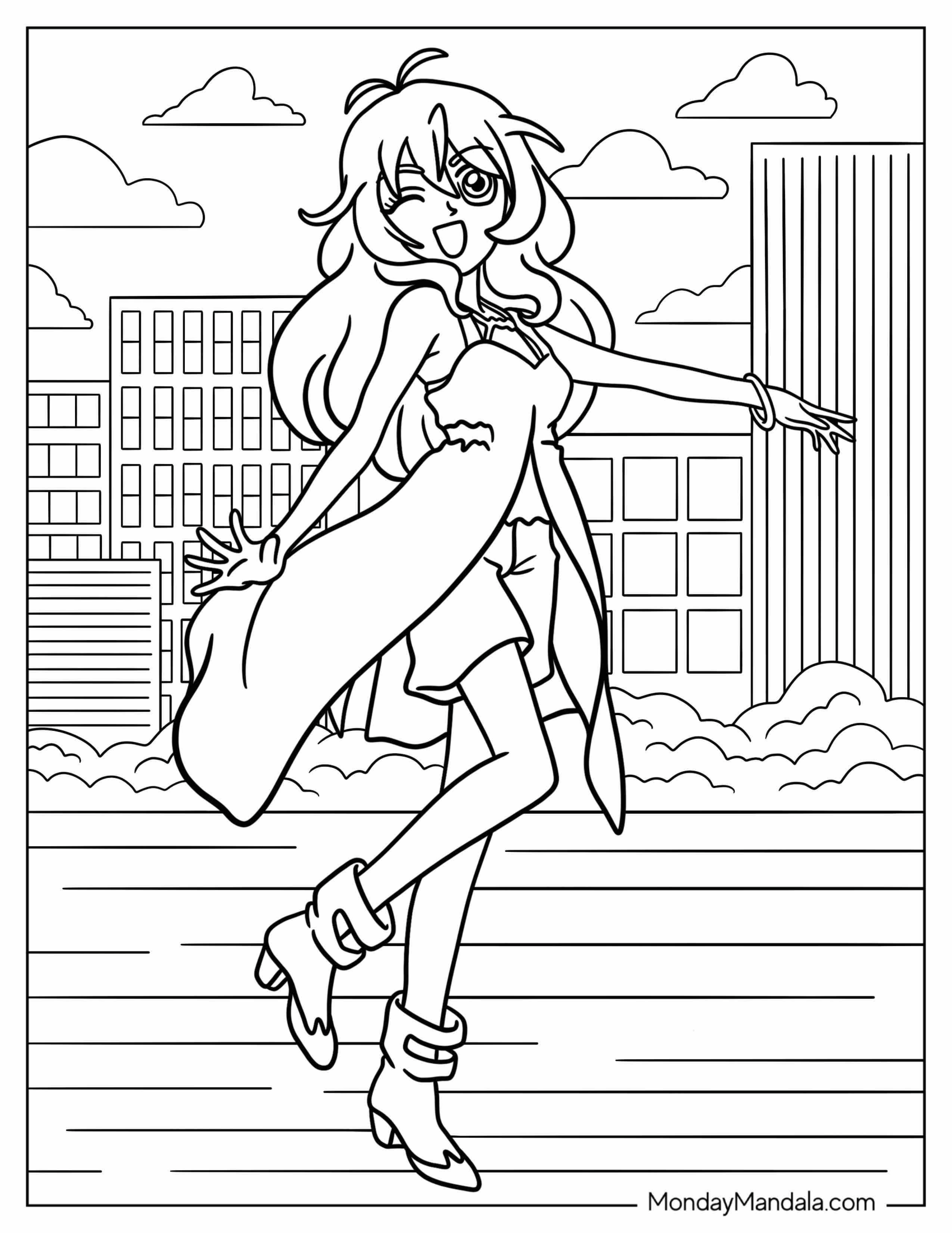 Bakugan Coloring Page Of Alice Gehabich Winking