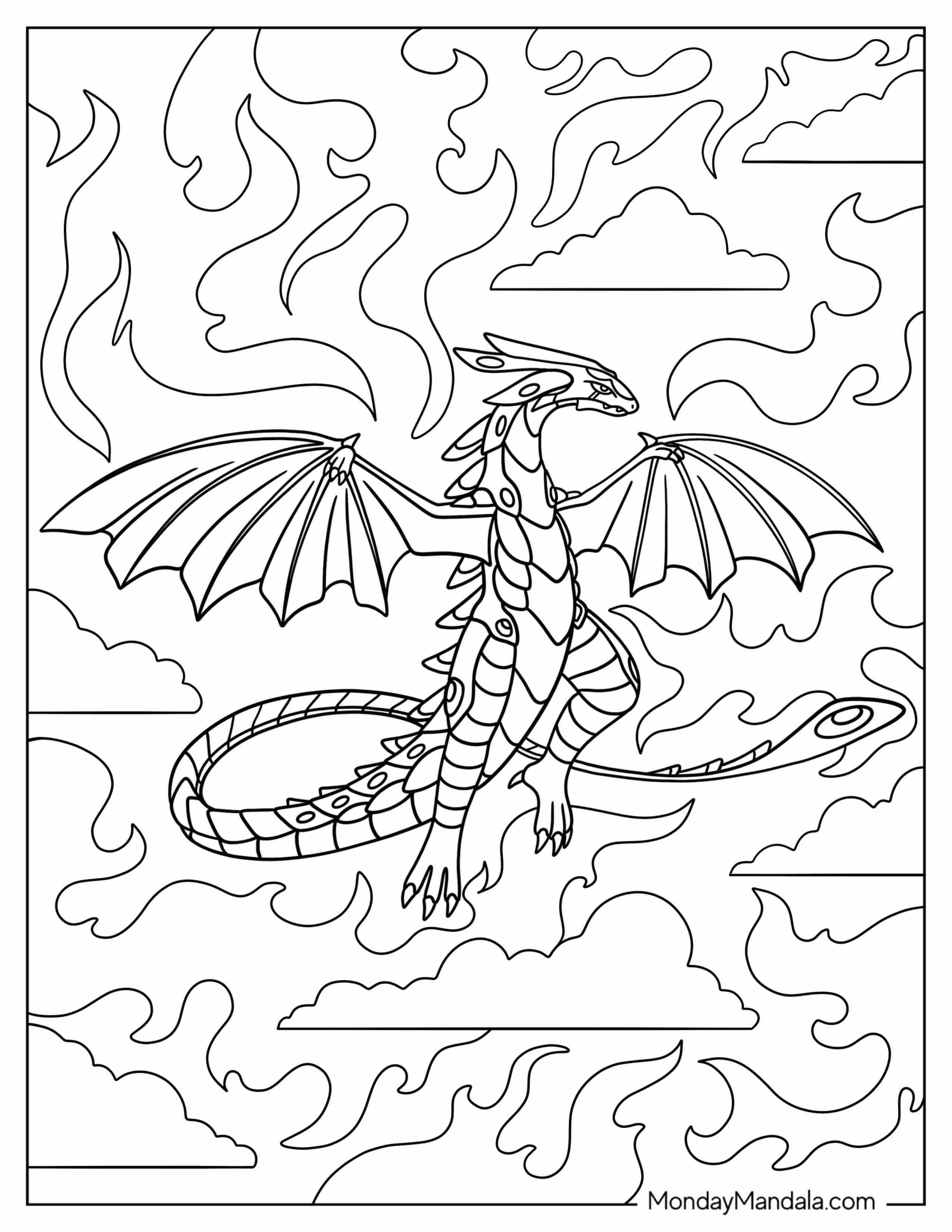 Bakugan Coloring Page Of Bakugan Wavern Flying In The Sky