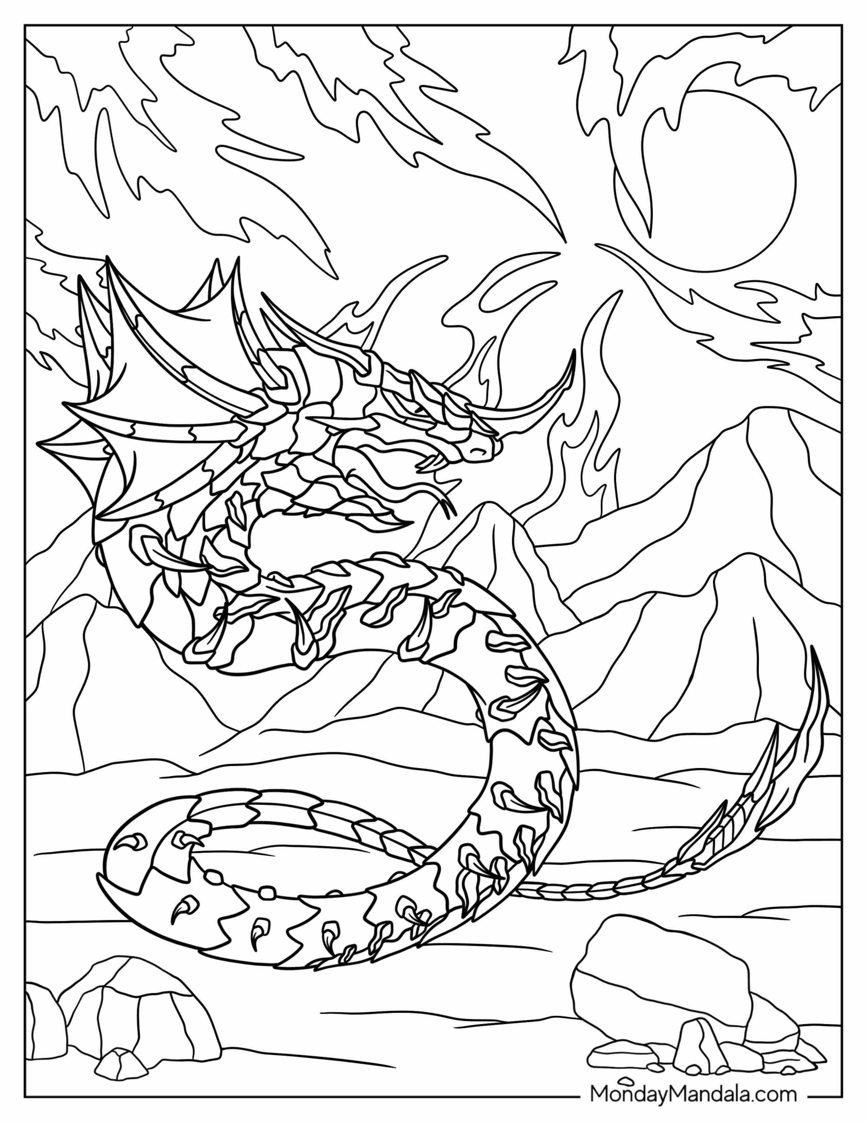 Bakugan Coloring Page Of Serpenoid In The Mountains