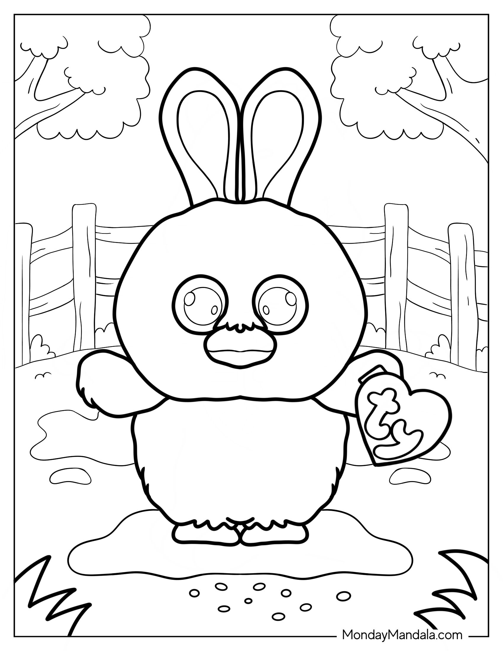 Beanie Boo Coloring Page Of Coop In Farm