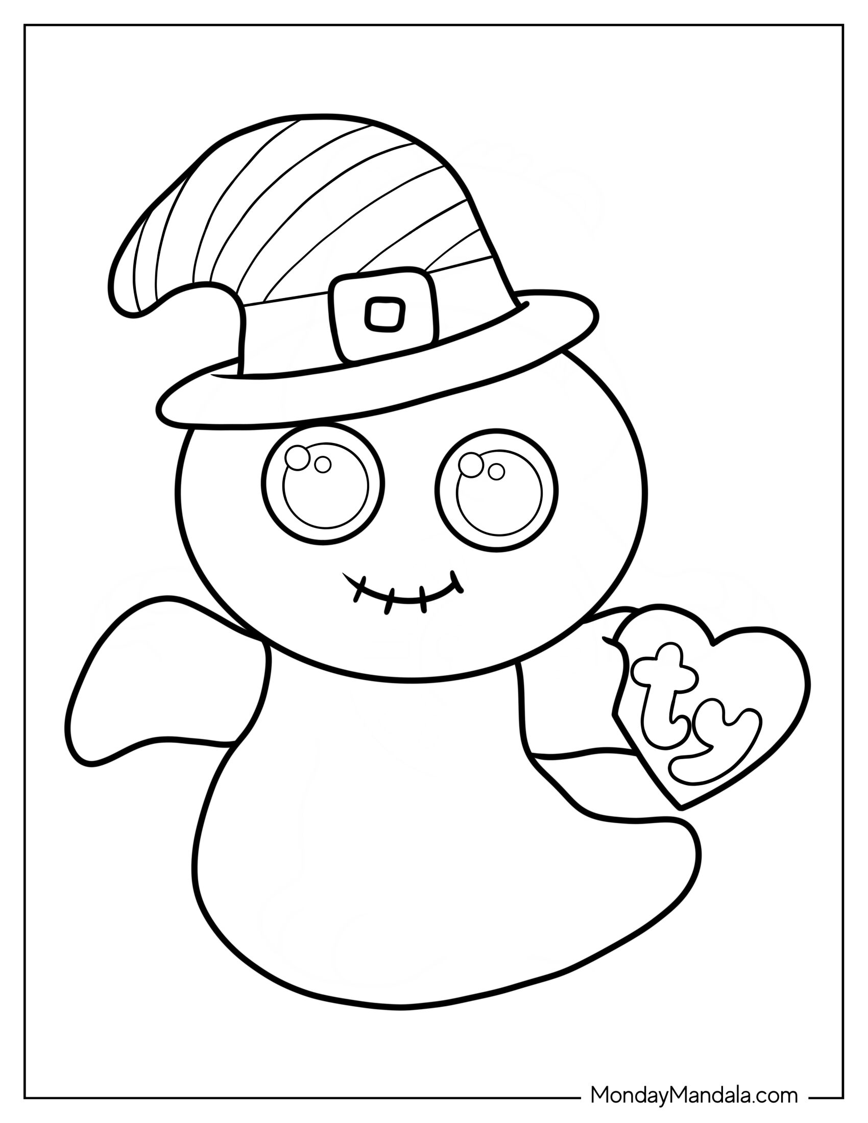 Beanie Boo Coloring Page Of Cute Haunts