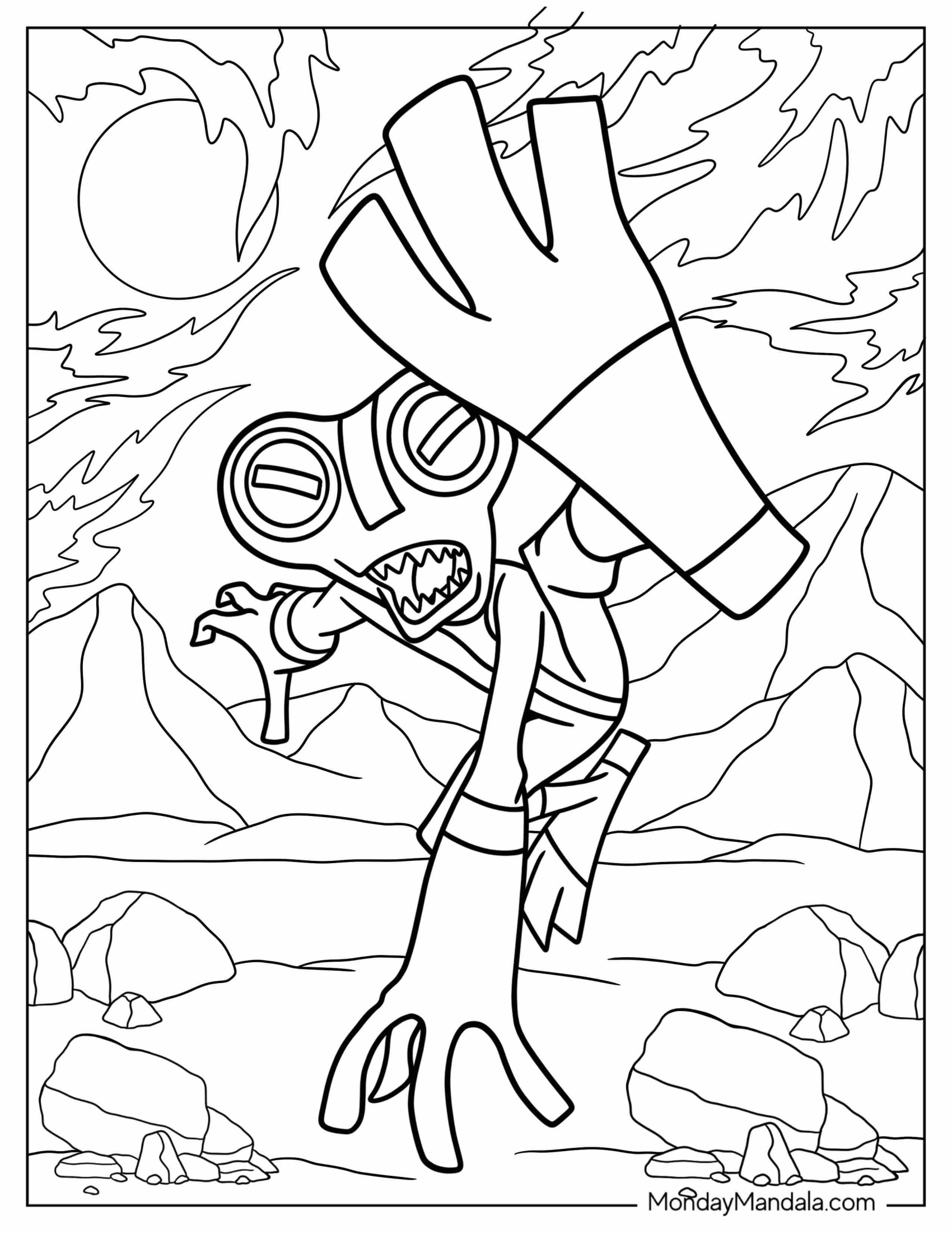 Ben 10 Coloring Page Of Grey Matter Doing High Kick