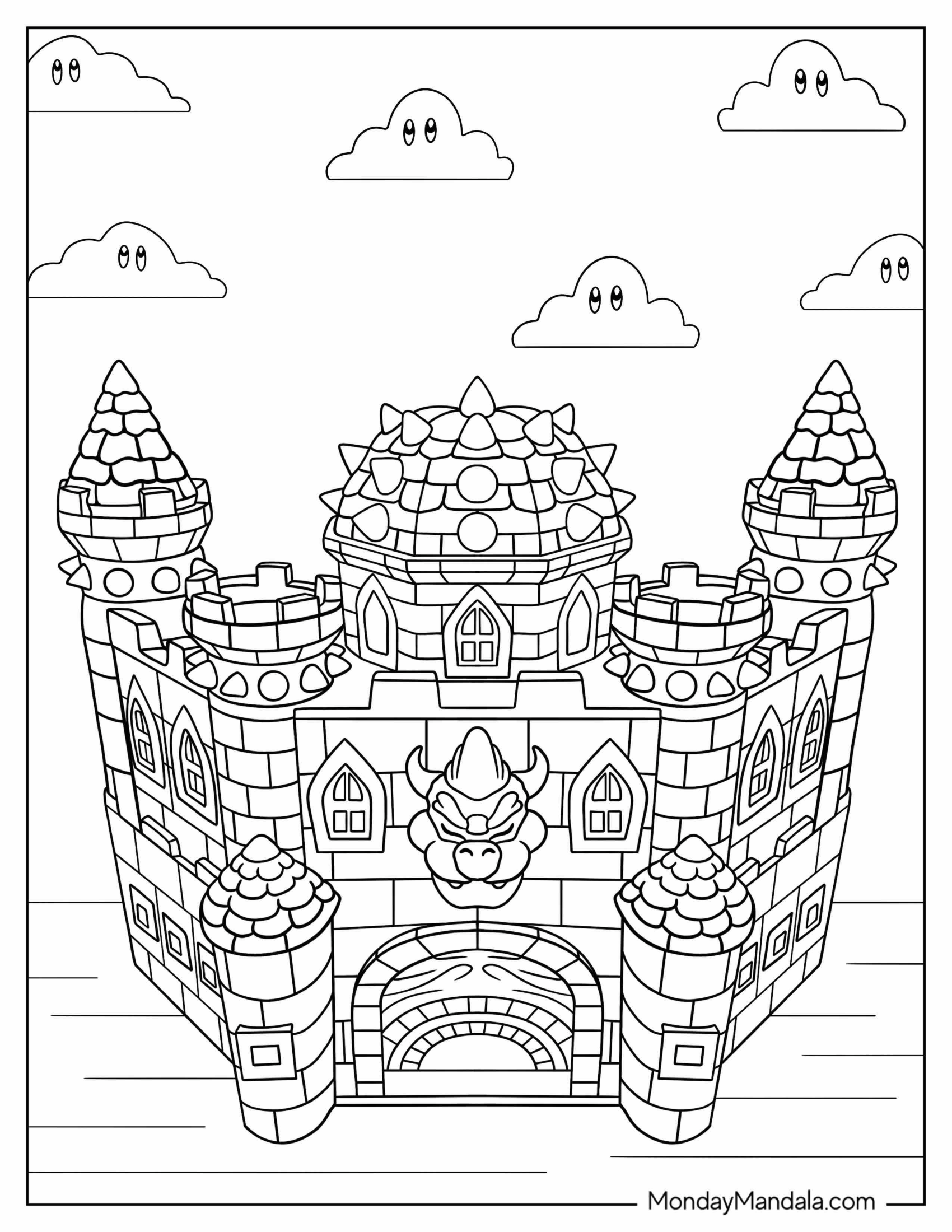 Bowsers Castle To Color