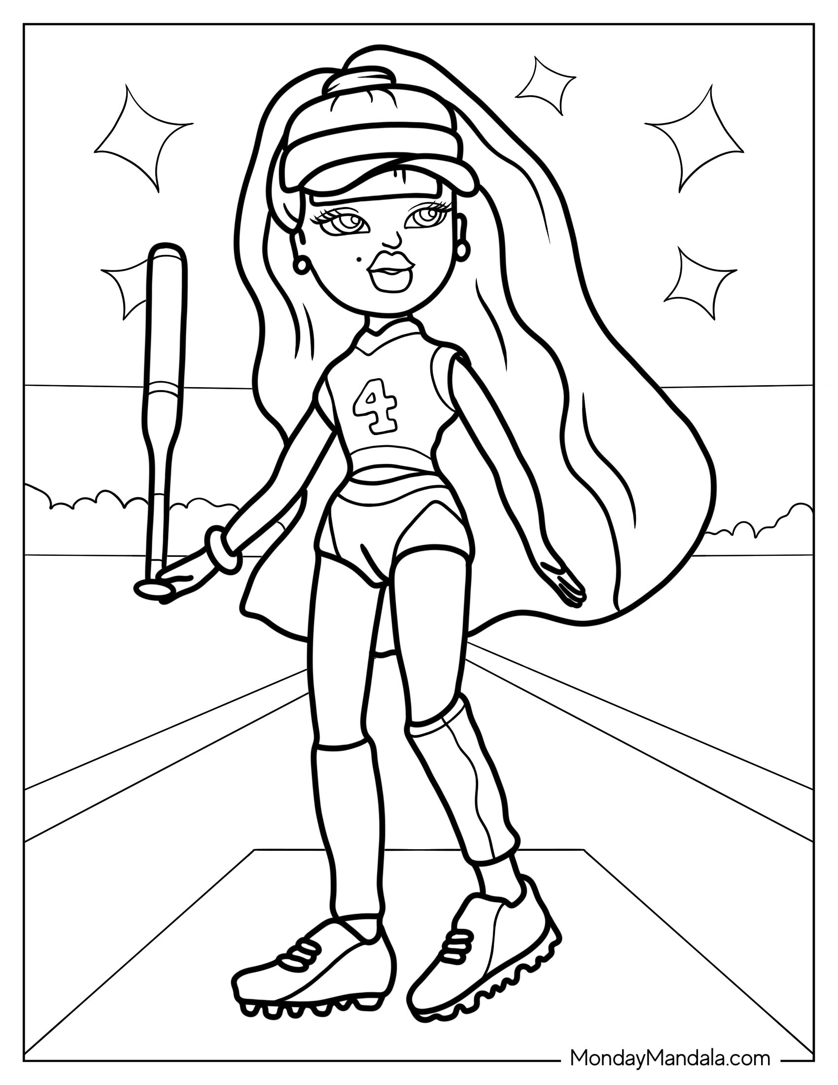 Bratz Phoebe Playing Baseball