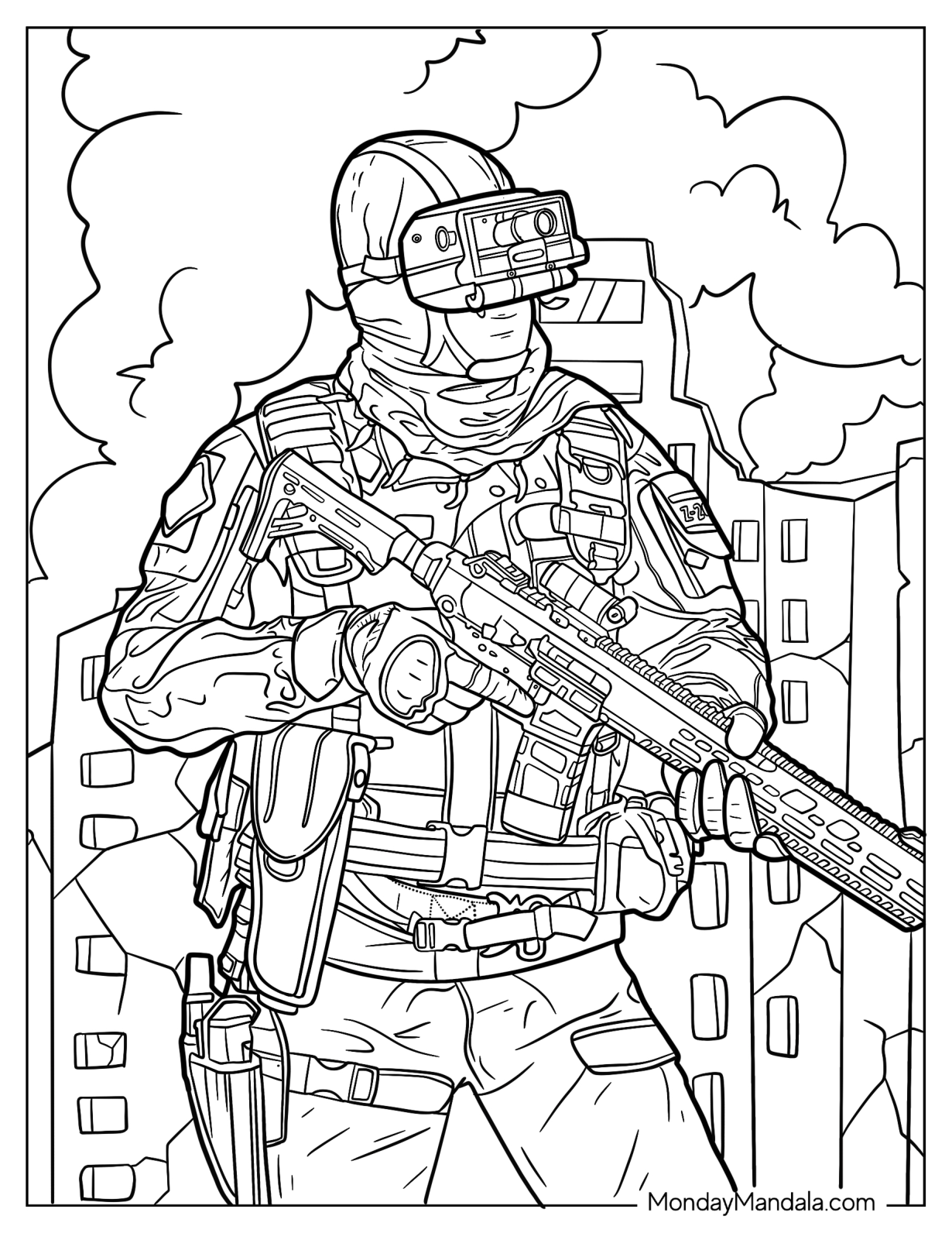 Brother s Keeper Azure Skin Call Of Duty Coloring Page