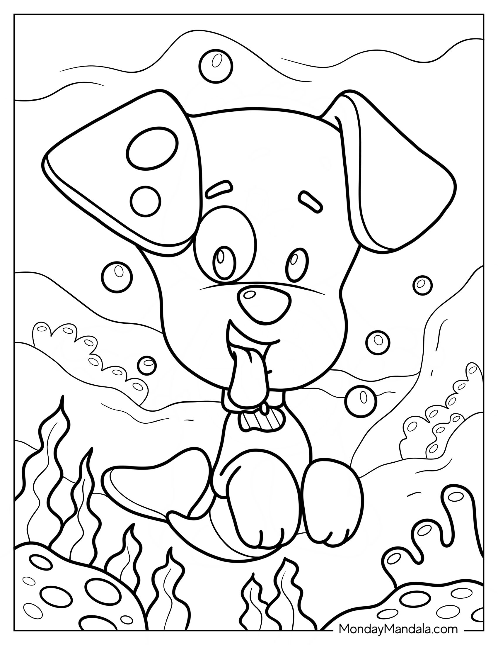 Bubble Guppies Coloring Page Of Cute Bubble Puppy For Kids