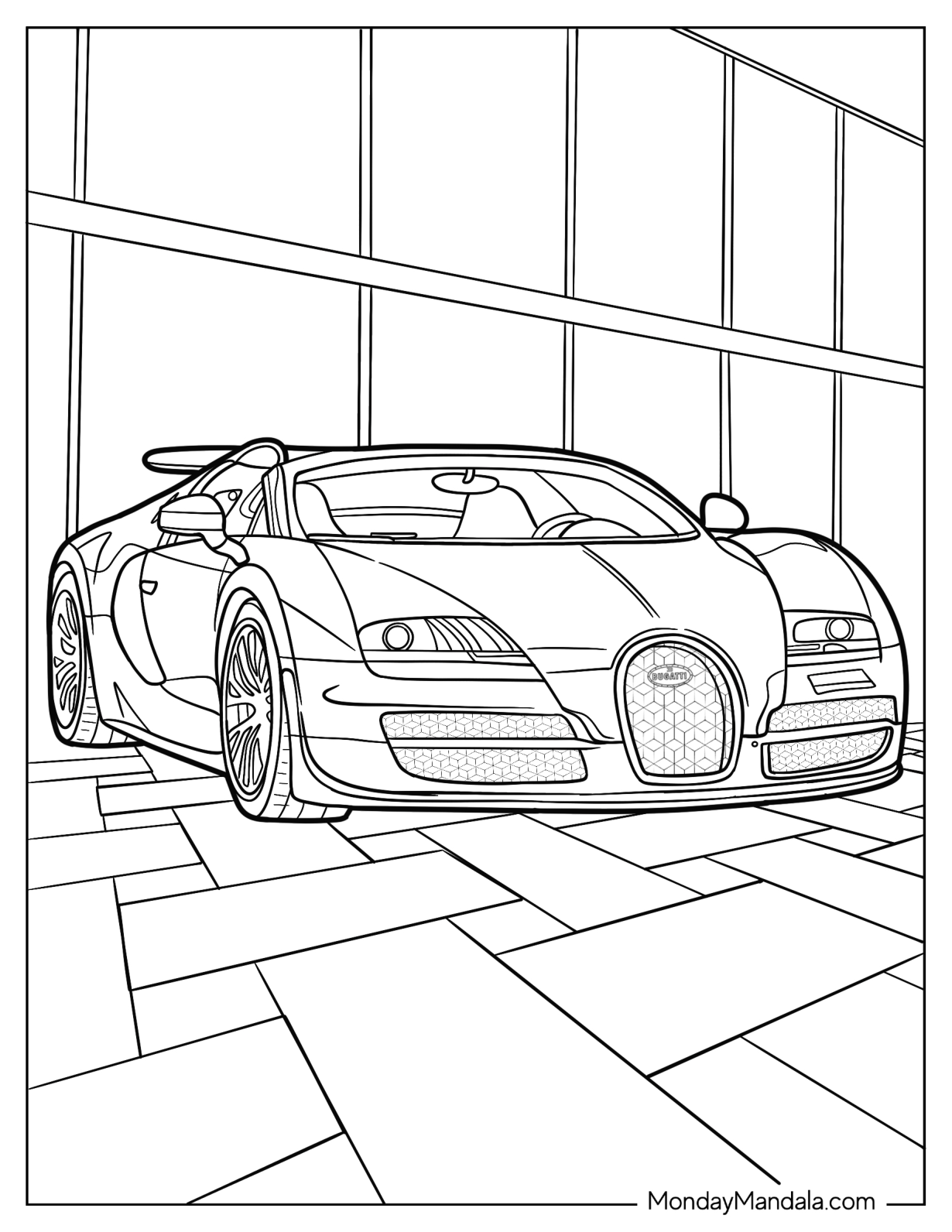 Bugatti Coloring Page Veyron Grand Sport Vitesse